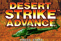 Desert Strike Advance title screen for GameBoy Advance